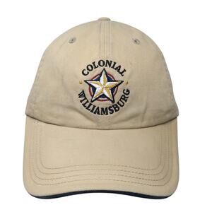 Colonial Williamsburg Baseball Cap Brown One Size Adjustable Embroidered 6 Panel